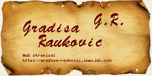 Gradiša Rauković vizit kartica